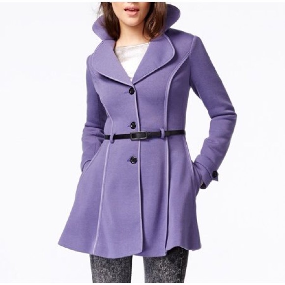 Jou Jou Jackets & Blazers - Jou Jou Lavender Fleece Flare Coat. **No belt**